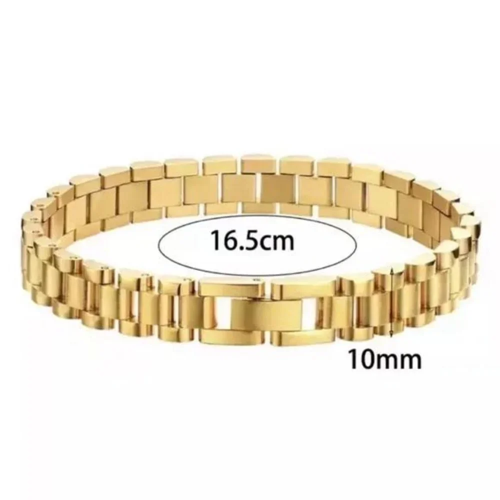 NEW HIPHOP 18K GOLD BANGLE BRACELET - Picture 6 of 6
